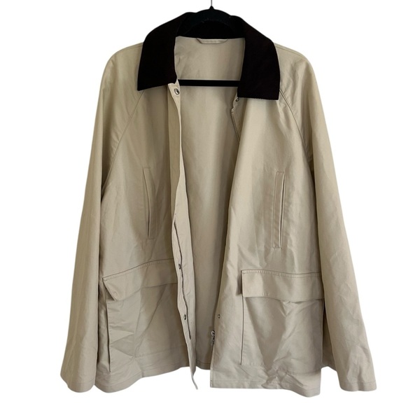 Toteme Beige Summer Country Jacket Barn Chore Jacket in Peanut US 10 - Picture 3 of 15